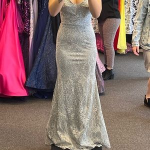Prom Dress - BRAND NEW - Grey - Sequins - Lace